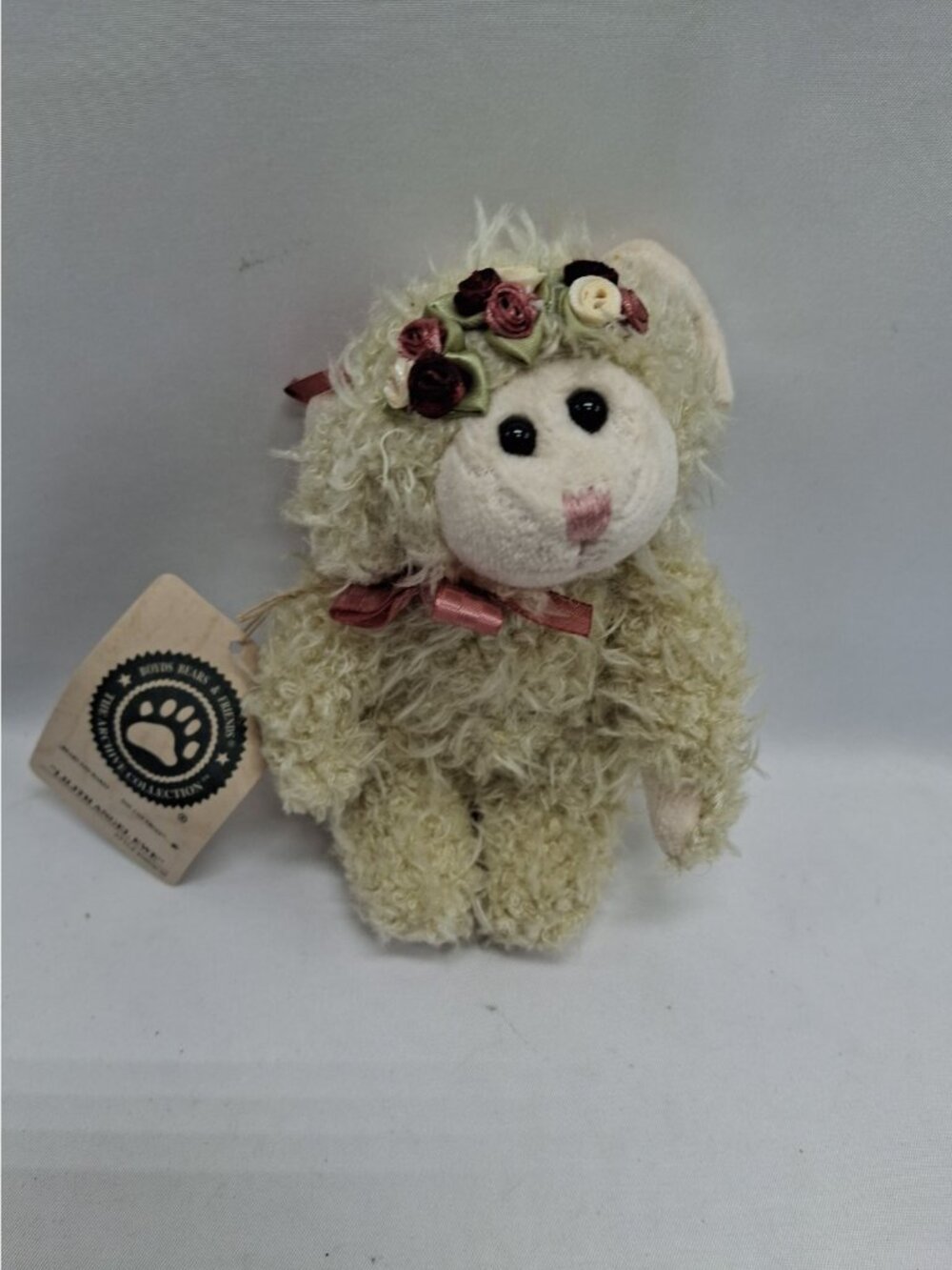 Boyd's Bears Cream LILITH ANGEL EWE Lamb 6" Jointed Plush Ornament Tags